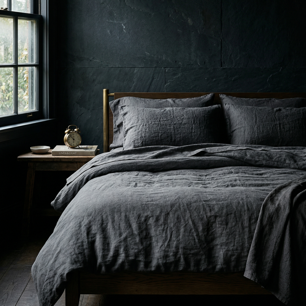 Midnight French Linen Sheet Bundle