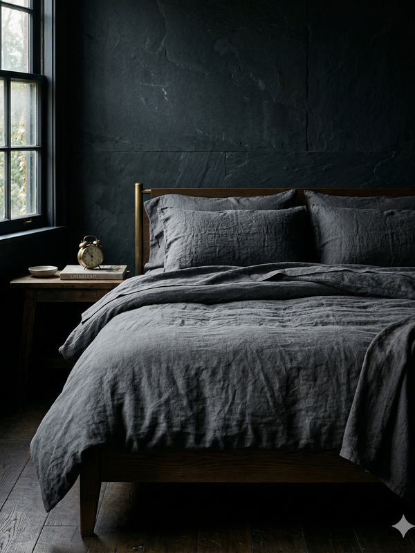Midnight French Linen Sheet Bundle