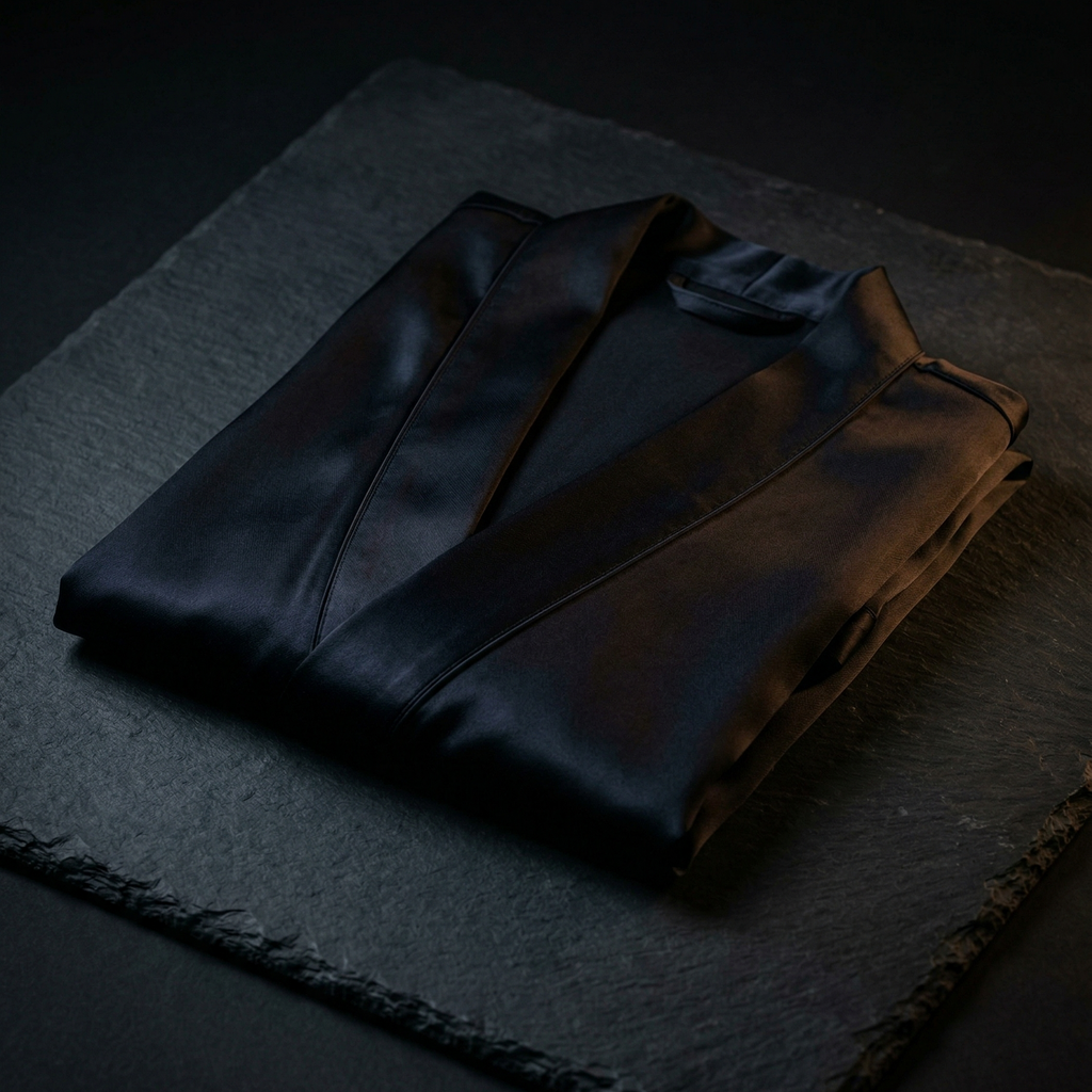Midnight Silk Lounge Robe