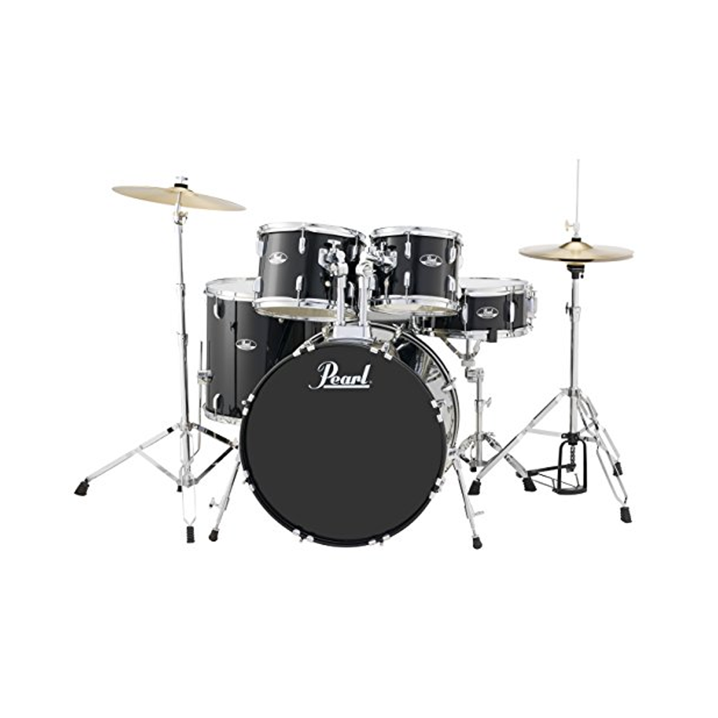 Pearl RS525SCC31 Roadshow 5-Piece Drum Set (Jet Black)