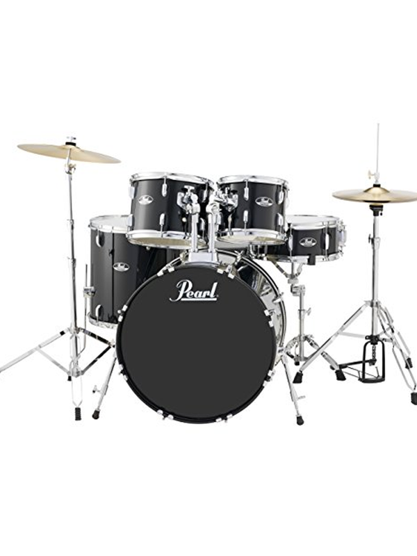 Pearl RS525SCC31 Roadshow 5-Piece Drum Set (Jet Black)