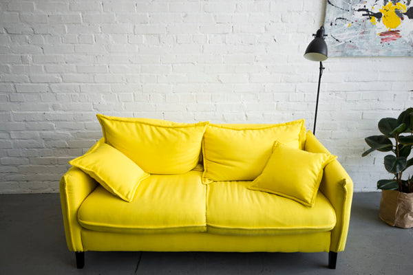 Yellow Leather Couch