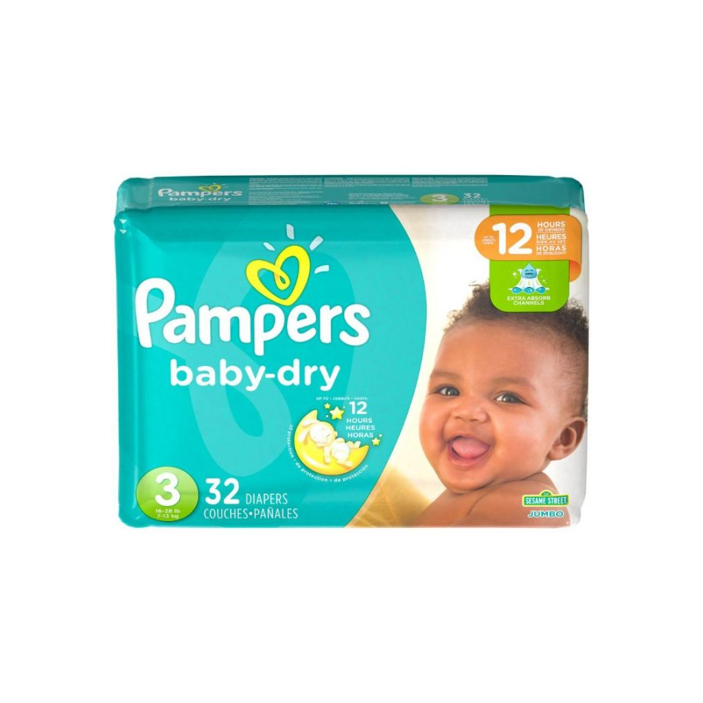 Pampers Baby-Dry Diapers Size 3 (32 PC)