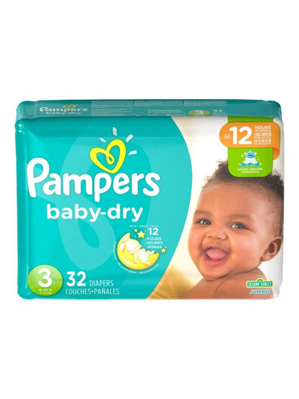 Pampers Baby-Dry Diapers Size 3 (32 PC)