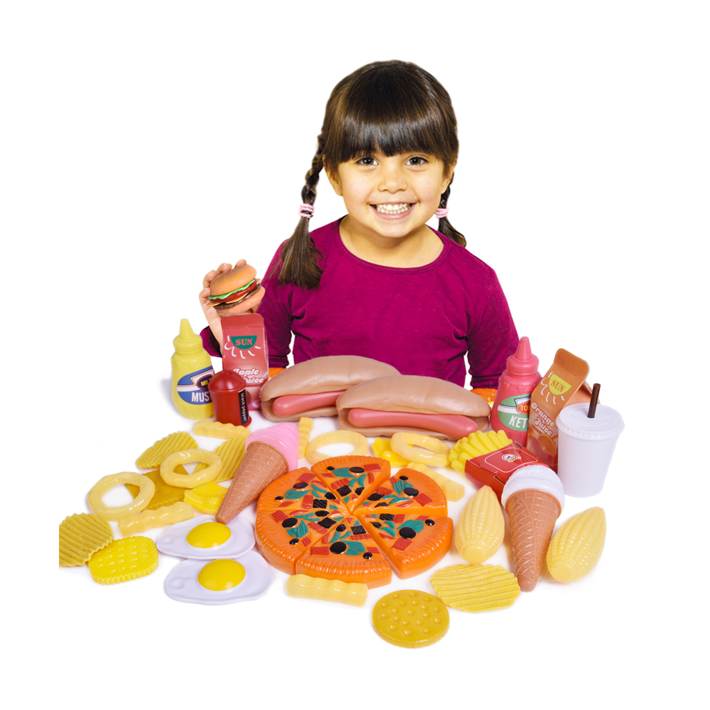 Play Food Set Toys Grocery Cooking Game Educational Toys 49 PCs