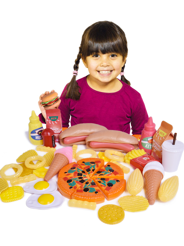 Play Food Set Toys Grocery Cooking Game Educational Toys 49 PCs